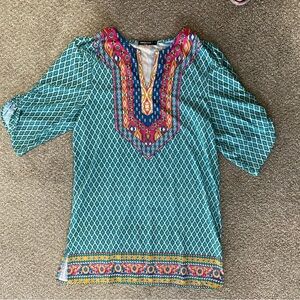 Urban Coco Dress Beach Coverup Large Lightweight Colorful EUC